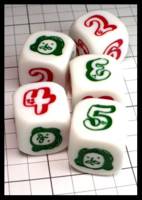 Dice : Dice - 6D - White with Red and Green Indicia with Face byYocon - Temu  May 2024